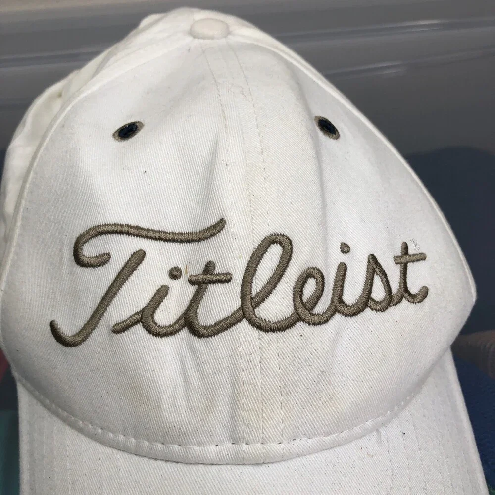 Titleist Hat White Adjustable Strap Cap Golf Course Golfing Club‎ Men's Women's